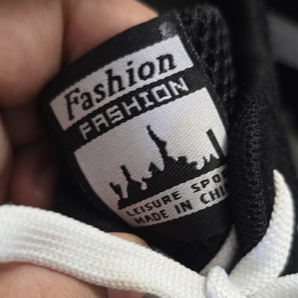 Women's Black and White Mesh Sneakers - Classic Casual Comfort - Picture 13 of 16